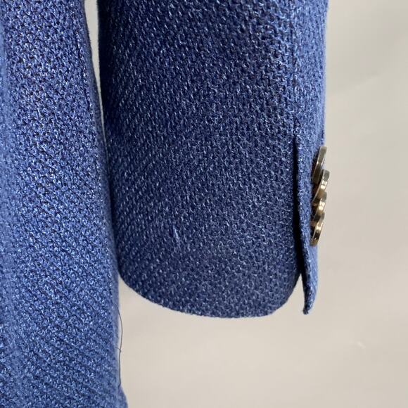 SUITSUPPLY Size 44 Blue Woven Silk Linen Notch Lapel Sport Coat - Picture 5 of 12